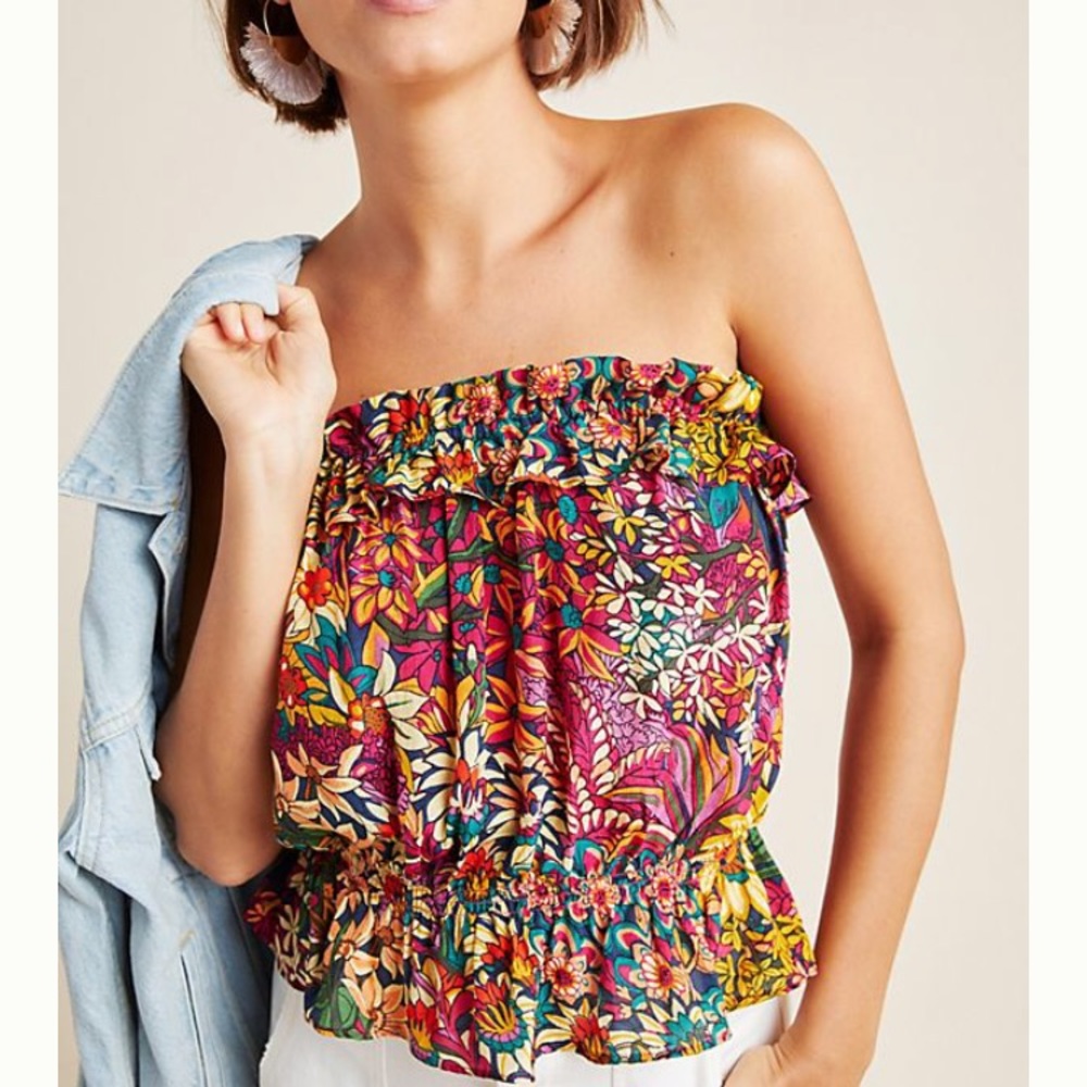 Anthropologie Adelaide Strapless Blouse!